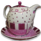 Tea pink polka dots