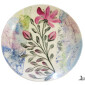 Round plate with magnolia